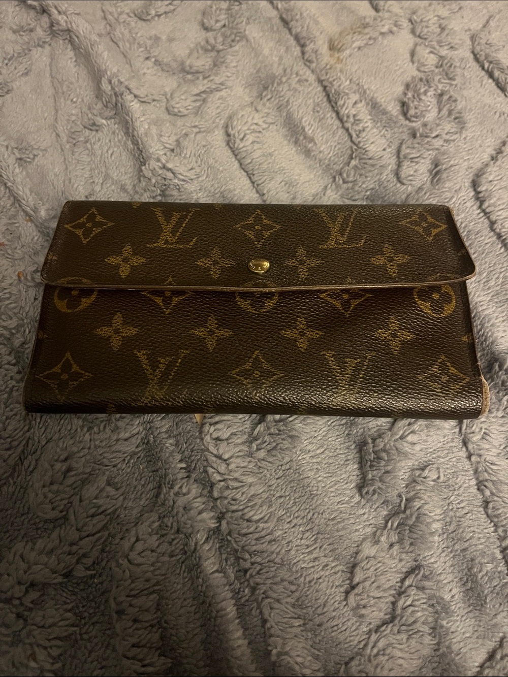 Louis Vuitton Monogram Continental Wallet in Dark Brown and Gold